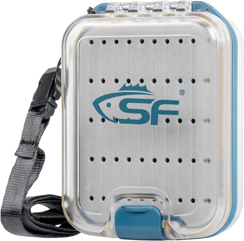sf. Plastic Waterproof Pocket Fly Fishing Box Double Side Clear Lid Streamer Foam with Lanyard Mini Fly Box - Image 1